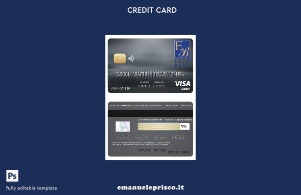 stile verificato Modello di carta visto bancario Comore Exim